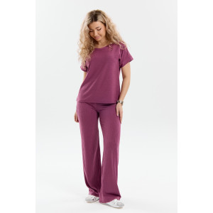 Костюм двойка женский К-067 вискоза-жаккард (р-ры: 46-56) марсала