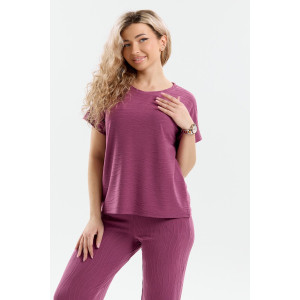 Костюм двойка женский К-067 вискоза-жаккард (р-ры: 46-56) марсала