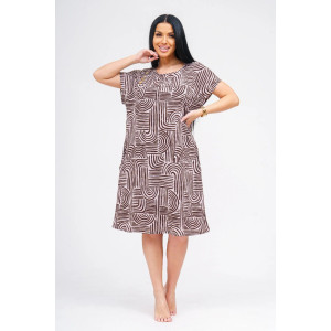 Туника женская "Грета" кулирка (р-ры: 50-60) шоколад Туника женская "Грета" кулирка (р-ры: 50-60) шоколад