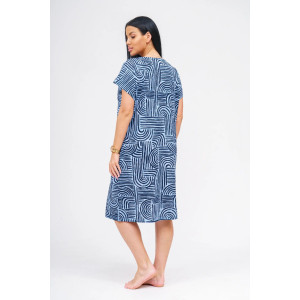 Туника женская "Грета" кулирка (р-ры: 50-60) индиго Туника женская "Грета" кулирка (р-ры: 50-60) индиго