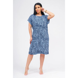 Туника женская "Грета" кулирка (р-ры: 50-60) индиго Туника женская "Грета" кулирка (р-ры: 50-60) индиго
