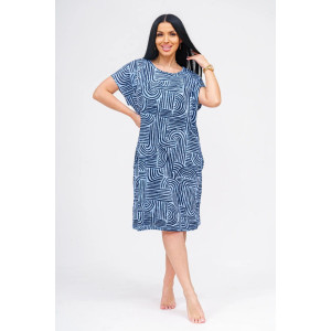 Туника женская "Грета" кулирка (р-ры: 50-60) индиго Туника женская "Грета" кулирка (р-ры: 50-60) индиго