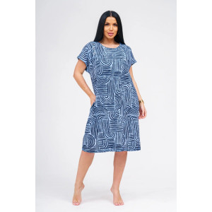 Туника женская "Грета" кулирка (р-ры: 50-60) индиго Туника женская "Грета" кулирка (р-ры: 50-60) индиго