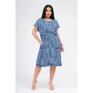 Туника женская "Грета" кулирка (р-ры: 50-60) индиго Туника женская "Грета" кулирка (р-ры: 50-60) индиго