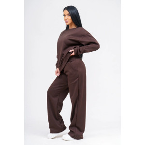 Костюм двойка женский "Марго" 3D ткань (р-ры: 44-54) шоколад