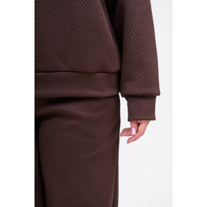 Костюм двойка женский "Марго" 3D ткань (р-ры: 44-54) шоколад