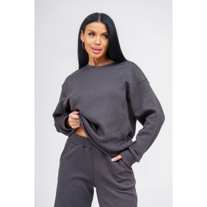 Костюм двойка женский "Марго" 3D ткань (р-ры: 44-54) графит