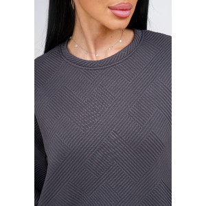 Костюм двойка женский "Марго" 3D ткань (р-ры: 44-54) графит