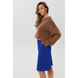 Юбка женская Ю20 (74 см) футер с лайкрой (р-ры: 46-66) электрик