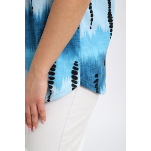 Туника женская "Вероника" М386 кулирка (р-ры: 46-60) голубой Туника женская "Вероника" М386 кулирка (р-ры: 46-60) голубой