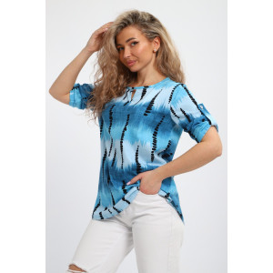 Туника женская "Вероника" М386 кулирка (р-ры: 46-60) голубой Туника женская "Вероника" М386 кулирка (р-ры: 46-60) голубой