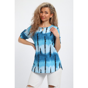 Туника женская "Вероника" М386 кулирка (р-ры: 46-60) голубой Туника женская "Вероника" М386 кулирка (р-ры: 46-60) голубой