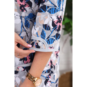 Халат женский 01076 кулирка (р-ры: 50-60) синий Халат женский 01076 кулирка (р-ры: 50-60) синий