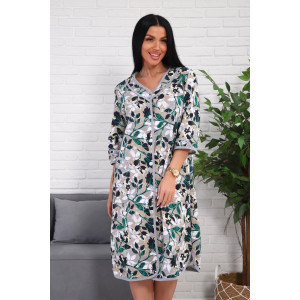 Халат женский 01076 кулирка (р-ры: 50-60) зеленый Халат женский 01076 кулирка (р-ры: 50-60) зеленый