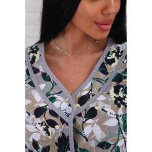 Халат женский 01076 кулирка (р-ры: 50-60) зеленый Халат женский 01076 кулирка (р-ры: 50-60) зеленый