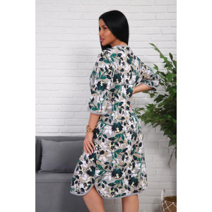 Халат женский 01076 кулирка (р-ры: 50-60) зеленый Халат женский 01076 кулирка (р-ры: 50-60) зеленый