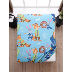 Набор простыней на резинке бязь "Зверомир" осн. Набор простыней на резинке бязь "Зверомир" осн.