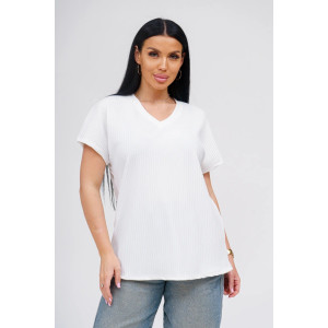 Футболка женская "Тома" лапша (р-ры: 48-66) молоко Футболка женская "Тома" лапша (р-ры: 48-66) молоко