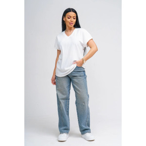 Футболка женская "Тома" лапша (р-ры: 48-66) молоко Футболка женская "Тома" лапша (р-ры: 48-66) молоко