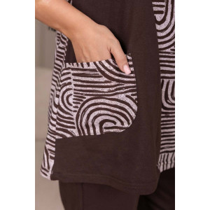 Костюм двойка женский 2143/1 кулирка (р-ры: 48-62) коричневый