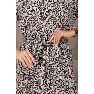 Халат женский 1874/8 кулирка (р-ры: 48-62) бежевый-черный Халат женский 1874/8 кулирка (р-ры: 48-62) бежевый-черный