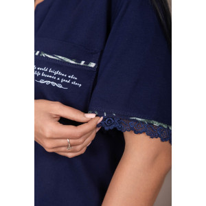 Костюм двойка женский 2161/1 кулирка (р-ры: 50-60) синий-зеленый