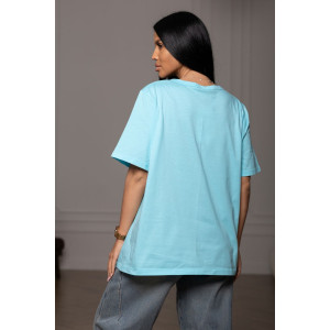 Футболка женская 1838/7 кулирка (р-ры: 52-62) бирюзовый Футболка женская 1838/7 кулирка (р-ры: 52-62) бирюзовый