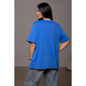 Футболка женская 1838/1 кулирка (р-ры: 52-62) голубой Футболка женская 1838/1 кулирка (р-ры: 52-62) голубой