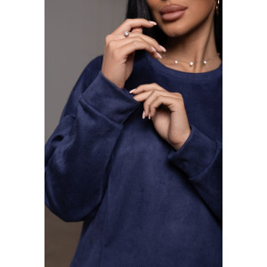 Костюм двойка женский 2125/4 замша (р-ры: 46-56) синий