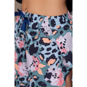 Костюм двойка женский 1975/8 кулирка (р-ры: 44-54) синий-зеленый Костюм двойка женский 1975/8 кулирка (р-ры: 44-54) синий-зеленый