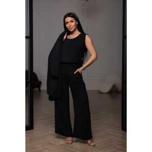 Костюм тройка женский 2142/2 жатка кантри (р-ры: 48-62) черный