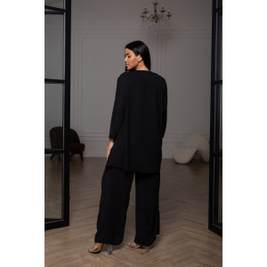 Костюм тройка женский 2142/2 жатка кантри (р-ры: 48-62) черный