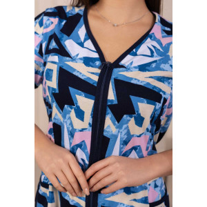 Халат женский 469/39 кулирка (р-ры: 48-62) синий-2 Халат женский 469/39 кулирка (р-ры: 48-62) синий-2