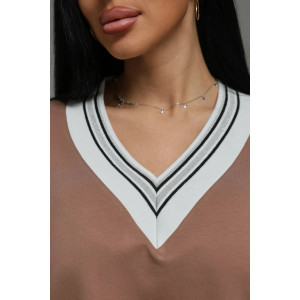 Костюм двойка женский "Акцент" футер 2-х нитка с лайкрой пенье (р-ры: 50-60) кофе