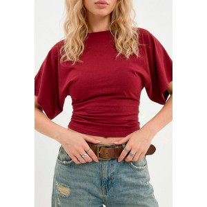 Футболка женская "Бриз Б" фуллайкра (р-ры: 38-50) бордовый Футболка женская "Бриз Б" фуллайкра (р-ры: 38-50) бордовый