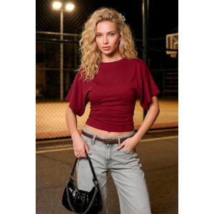 Футболка женская "Бриз Б" фуллайкра (р-ры: 38-50) бордовый Футболка женская "Бриз Б" фуллайкра (р-ры: 38-50) бордовый