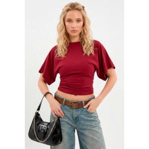 Футболка женская "Бриз Б" фуллайкра (р-ры: 38-50) бордовый Футболка женская "Бриз Б" фуллайкра (р-ры: 38-50) бордовый