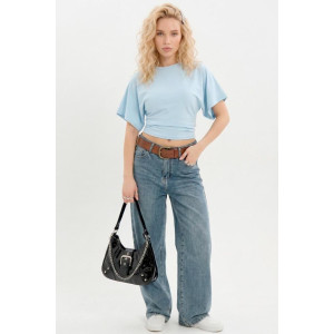 Футболка женская "Бриз Г" фуллайкра (р-ры: 38-50) светло-голубой Футболка женская "Бриз Г" фуллайкра (р-ры: 38-50) светло-голубой