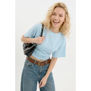 Футболка женская "Бриз Г" фуллайкра (р-ры: 38-50) светло-голубой Футболка женская "Бриз Г" фуллайкра (р-ры: 38-50) светло-голубой