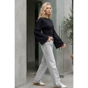 Лонгслив женский "Флёр Ч" фуллайкра (р-ры: 42-50) черный Лонгслив женский "Флёр Ч" фуллайкра (р-ры: 42-50) черный