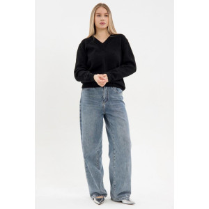 Джемпер женский "Моника Ч" вязаное полотно (р-ры: 44-62) черный Джемпер женский "Моника Ч" вязаное полотно (р-ры: 44-62) черный