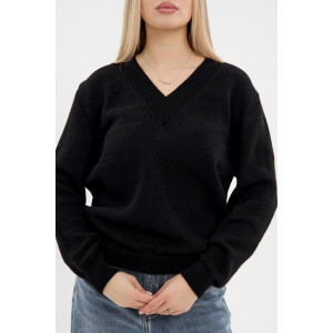 Джемпер женский "Моника Ч" вязаное полотно (р-ры: 44-62) черный Джемпер женский "Моника Ч" вязаное полотно (р-ры: 44-62) черный