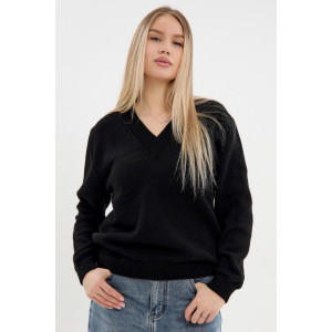 Джемпер женский "Моника Ч" вязаное полотно (р-ры: 44-62) черный Джемпер женский "Моника Ч" вязаное полотно (р-ры: 44-62) черный