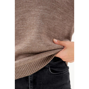 Джемпер женский "Моника К" вязаное полотно (р-ры: 44-62) темно-коричневый Джемпер женский "Моника К" вязаное полотно (р-ры: 44-62) темно-коричневый