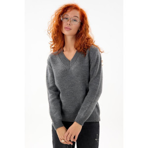 Джемпер женский "Моника ТС" вязаное полотно (р-ры: 44-62) темно-серый Джемпер женский "Моника ТС" вязаное полотно (р-ры: 44-62) темно-серый