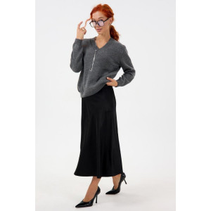 Джемпер женский "Моника ТС" вязаное полотно (р-ры: 44-62) темно-серый Джемпер женский "Моника ТС" вязаное полотно (р-ры: 44-62) темно-серый