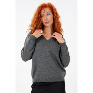 Джемпер женский "Моника ТС" вязаное полотно (р-ры: 44-62) темно-серый Джемпер женский "Моника ТС" вязаное полотно (р-ры: 44-62) темно-серый