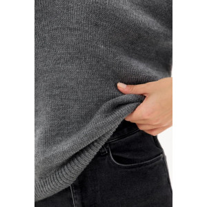 Джемпер женский "Моника ТС" вязаное полотно (р-ры: 44-62) темно-серый Джемпер женский "Моника ТС" вязаное полотно (р-ры: 44-62) темно-серый