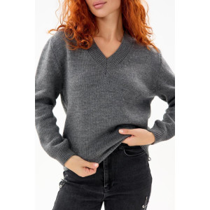 Джемпер женский "Моника ТС" вязаное полотно (р-ры: 44-62) темно-серый Джемпер женский "Моника ТС" вязаное полотно (р-ры: 44-62) темно-серый