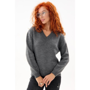Джемпер женский "Моника ТС" вязаное полотно (р-ры: 44-62) темно-серый Джемпер женский "Моника ТС" вязаное полотно (р-ры: 44-62) темно-серый